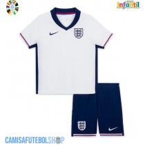 Camisa de time de futebol Inglaterra Replicas 1º Equipamento Infantil Europeu 2024 Manga Curta (+ Calças curtas)